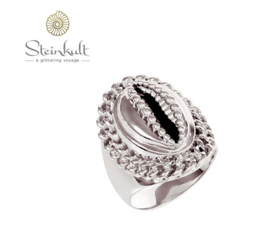 silberner Ring in Muschelform von Steinkult